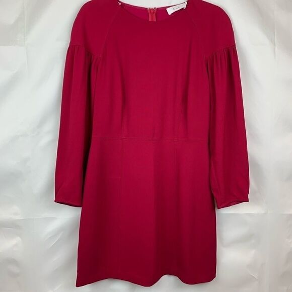 bubble hem long sleeve dress Viola Long-Sleeve Bubble Hem Mini Dress in Mauve